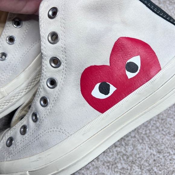 Converse Play Comme Des Garçons High Top Sneakers 11 - Picture 6 of 7